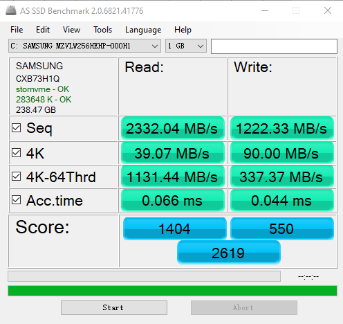 PCI Express SSD 性能测试