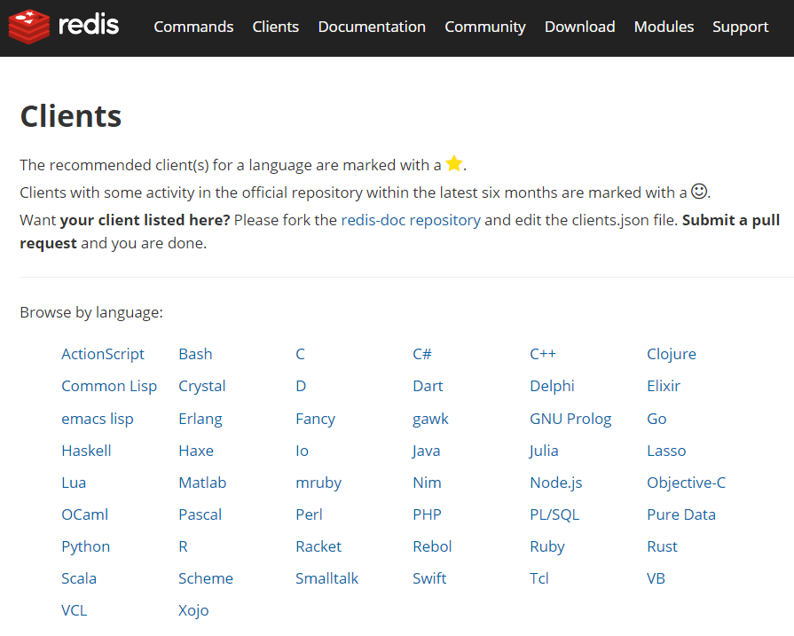 Redis 客户端语言支持