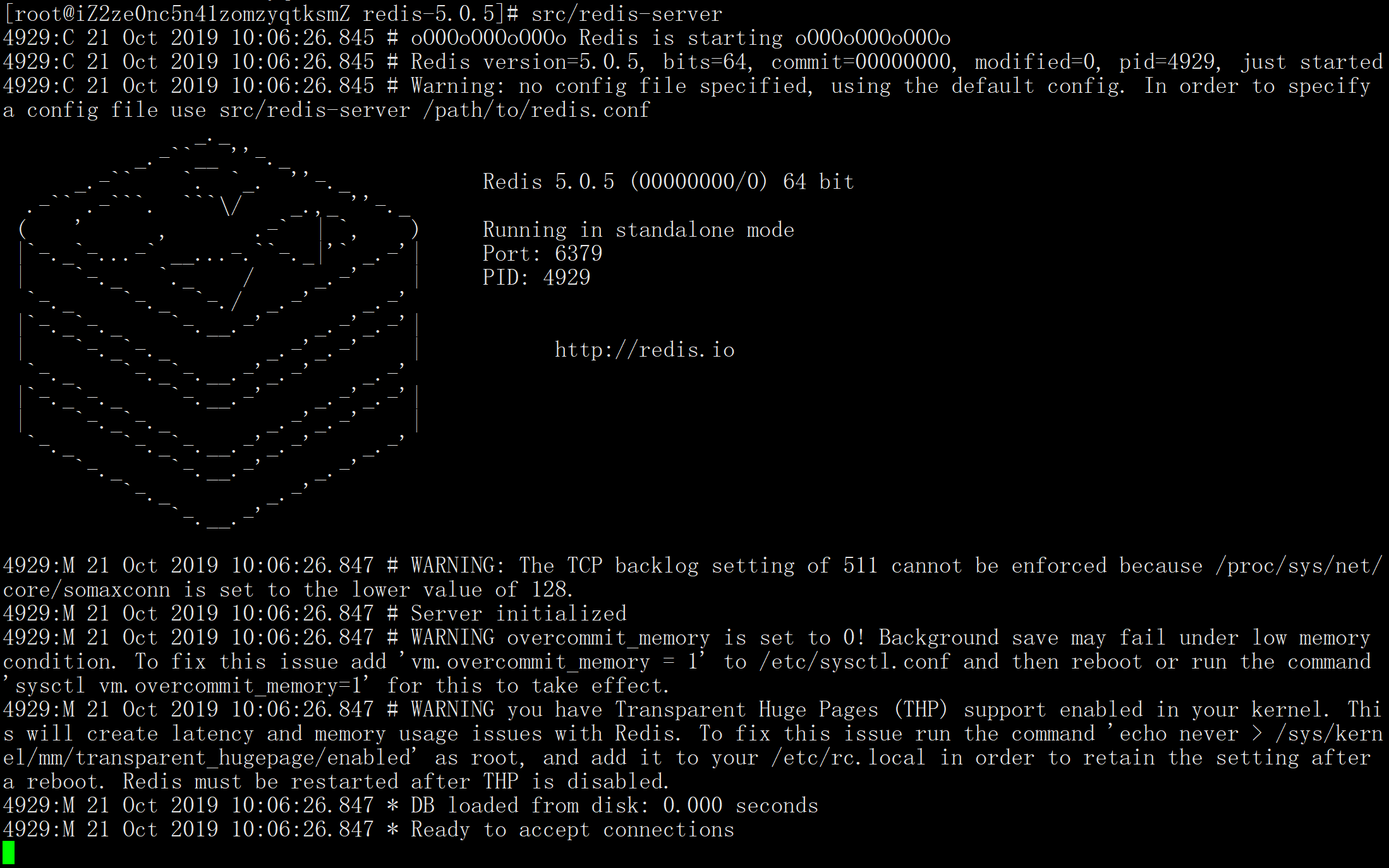 redis-server 前台启动